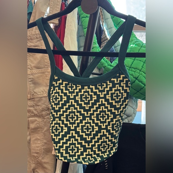 NWT Free People FP Movement All Clear Jacquard Cami evergreen geo XS/S, M/L, XL - Picture 8 of 10
